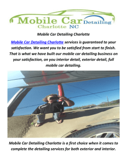 Mobile Auto Detailing In Charlotte, NC