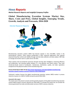 Global Manufacturing Execution Systems Market Growth, Global Insights and Analysis, 2016-2020: Hexa Reports