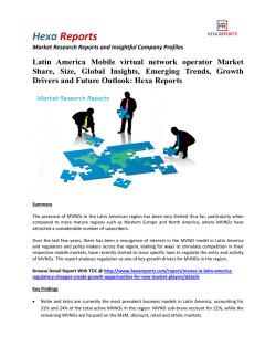 Latin America Mobile virtual network operator Market Share, Emerging Trends and Forecasts: Hexa Reports