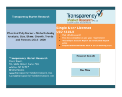 Chemical Pulp Market - Size, Share, Growth, Trends and Forecast 2014 &ndash; 2020