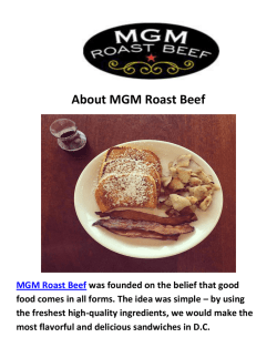 MGM Roast Beef - Office Catering in DC
