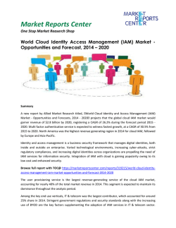 Cloud Identity Access Management Market Growth, Trends, Analysis and Forecast