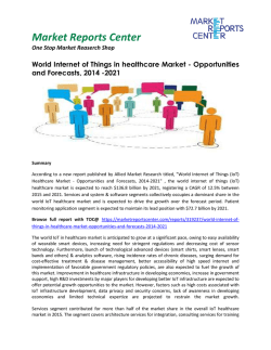 Internet of Things in healthcare Market Growth, Trends, Analysis and Forecast