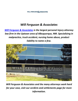 Will Ferguson & Associates : Wrongful Death Lawyer In Albuquerque