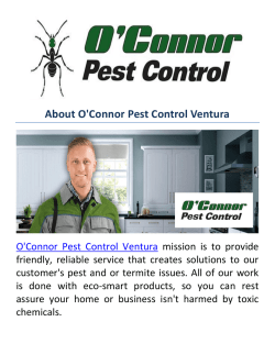 OConnor Pest Control Company in Ventura, CA
