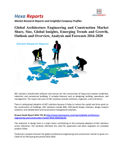 Global Architecture Engineering and Construction Market Share, Growth and Forecasts 2016-2020 By Hexa Reports