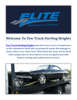 Tow Truck Company in Sterling Heights, Michigan