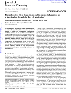 Electrodeposited Pt on three-dimensional interconnected graphene as a free standing electrode for fuel cell application