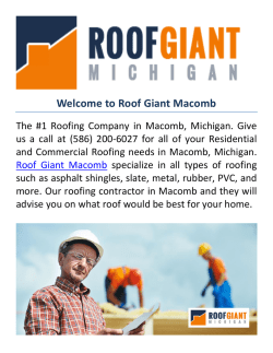 Roof Giant : Roofing Company Macomb, MI