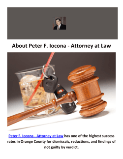 Peter F. Iocona - Attorney at Law : DUI Lawyer Orange County