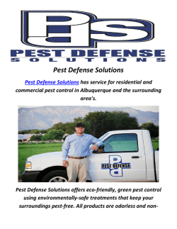 Pest Control In Albuquerque By Pest Defense Solutions