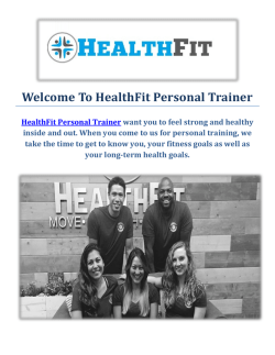 HealthFit Personal Trainer in Pasadena, CA