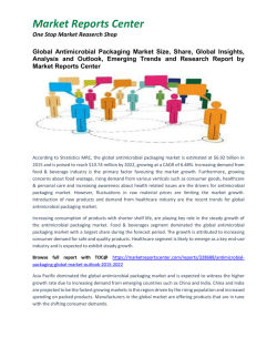 Antimicrobial Packaging Market Growth, Size, Share and Forecast