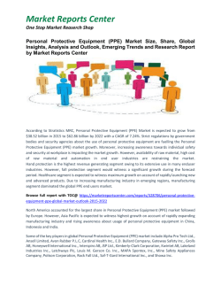 Personal Protective Equipment (PPE) Market Size, Share, Global Insights, Analysis and Outlook
