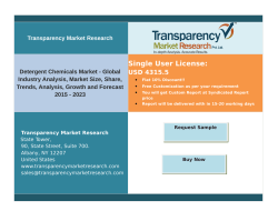 Detergent Chemicals Market - Global Industry Analysis, Forecast 2015 – 2023