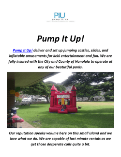 Pump It Up : Party Rentals In Honolulu Hawaii