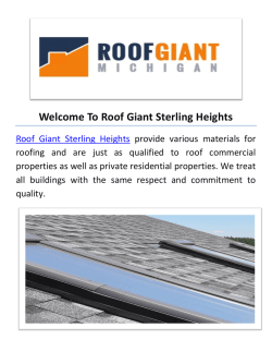 Roof Giant : Roofers in Sterling Heights, MI