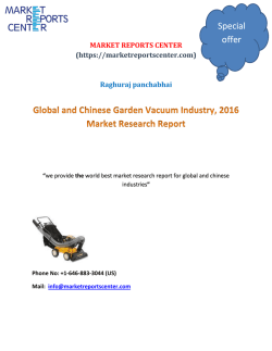 Global and Chinese market status of the manufacturers in the Garden Vacuum market Industry 2016