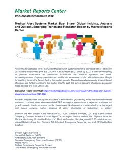 Medical Alert Systems Market Growth, Size, Share and Forecast