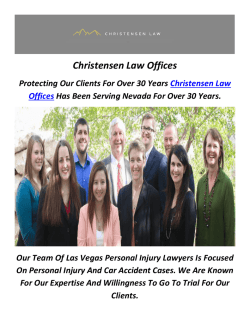 Christensen Law Offices By Personal Injury Lawyer In Las Vegas, NV
