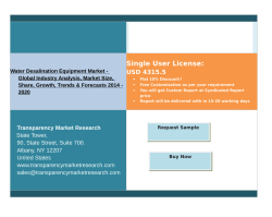 Water Desalination Equipment Market Global Market Opportunity Assessment Study 2020. 