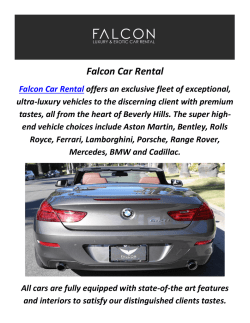 Falcon Car Rental - BMW Rental In Los Angeles, CA