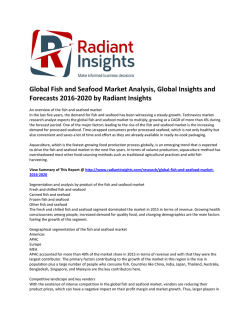 Global Fish and Seafood Market Growth, Competitive Scenario & Forecasts To 2016: Radiant Insights, Inc