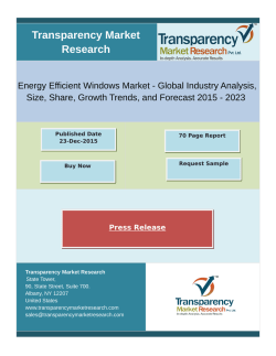 Energy Efficient Windows Market - Global Industry Analysis, Size, Share, Growth Trends, and Forecast 2015 - 2023 