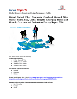 Global Optical Fiber Composite Overhead Ground Wire Market Professional Survey Report 2016 By Hexa Reports
