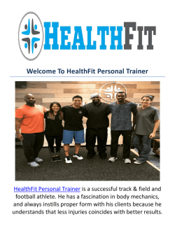 HealthFit Personal Training Pasadena, CA