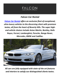 Falcon Car Rental - Rent A BMW In Los Angeles, CA