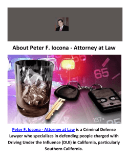 Peter F. Iocona - Attorney at Law - DUI Attorneys in Orange County, CA