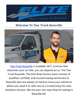 Tow Truck Roseville : Towing Roseville, MI