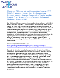 Global and Chinese p-nitrotrifluoromethoxybenzene (CAS 713-65-5) Industry, 2016