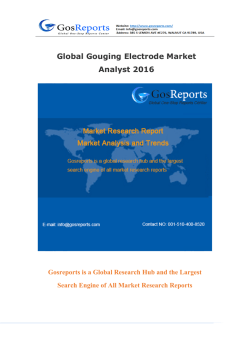 Global Gouging Electrode Market Research Report 2016