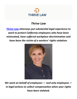 Thrive Law : Trial Lawyer in Los Angeles