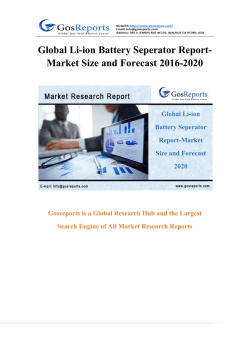 Global Li-ion Battery Seperator Market Research Report 2016
