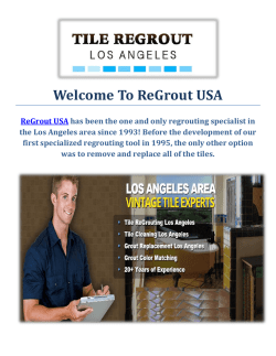 ReGrout USA | Tile Regrout in Los Angeles