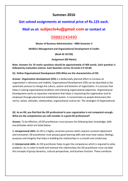 MU0011–Management and Organisational Development