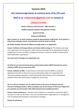 MU0012&ndash;Employee Relations Management