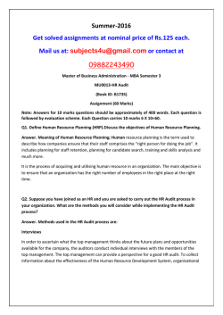 MU0013-HR Audit