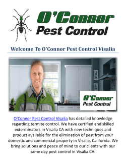 O'Connor Pest Control in Visalia, CA