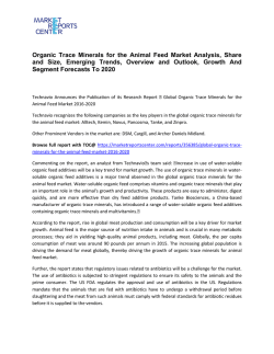Organic Trace Minerals for the Animal Feed Market Size, Share, Trends and Growth, Analysis and Professional Survey Report 2016