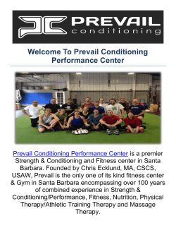 Prevail Conditioning Performance & Fitness Center in Santa Barbara, CA