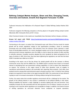 Refining Catalyst Market Growth, Trends Outlook and Forecasts To 2020