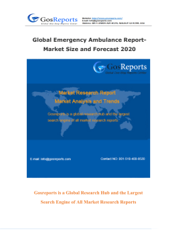 Global Emergency Ambulance Report-Market Size and Forecast 2020