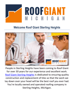 Roof Giant Roofing Company in Sterling Heights, MI