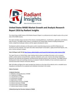 United States MABS Market Size and Growth Report 2016 by Radiant Insights