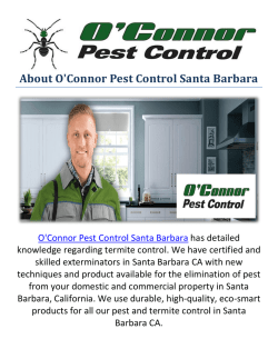 O'Connor Pest & Termite Control in Santa Barbara, CA