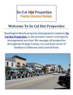 So Cal Hot Properties : Property Management in Huntington Beach